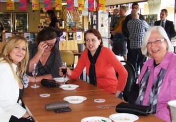 *The ladies' table: L-R: Kim Johnston, Jenny O'Brien, Nicole McLachlan and Margaret Deakes.